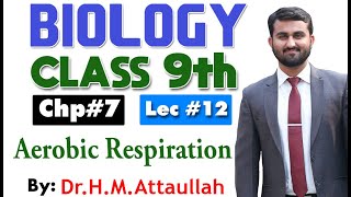 Aerobic respiration  Bioenergetics  Chapter 7  9th class Biology  Lec 12 [upl. by Affay]