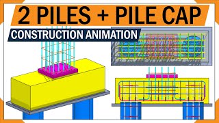 Understanding How to Reinforce Pile foundation  Pile design reinforcement  Pile cap  rebar  3D [upl. by Engenia161]