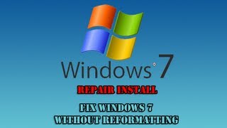 Repair Install to Fix Windows 7 Without Reformatting by Britec [upl. by Pare]