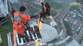 World Highest Bungy Jump Backflip at AJ Hackett Macau Tower [upl. by Aneloc]