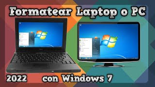 Formatear PC o Laptop con Windows 7 USB FÁCIL 2023 [upl. by Ainomar]