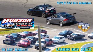 2023 HUDSON SPEEDWAY SPECTATOR DRAGS  10 LAP SPECTATOR RACE [upl. by Frost618]