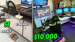 1 vs 10000 Sim Racing Setup [upl. by Helli]