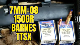 7mm08 Rem 150gr Barnes TTSX Review [upl. by Enirod]