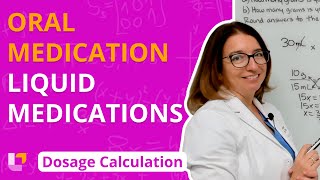 Liquid Medications Oral Medication  Dose Calculation for Nursing Students  LevelUpRN [upl. by Anail243]