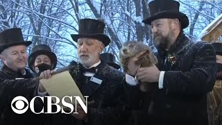 Groundhog Day 2021 Punxsutawney Phil makes his prediction [upl. by Ahiel595]