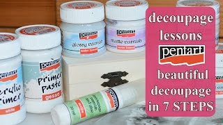 DECOUPAGE for beginners  What is decoupage  What materials you need   Pentart  Découpage [upl. by Hagile]