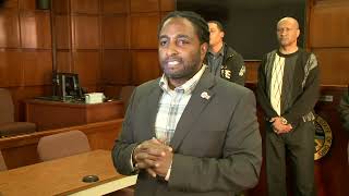 Watch  East Cleveland Mayor Brandon King speaks after 11 police officers indicted [upl. by Floria]