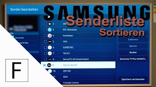 Tutorial Fernseher einstellen Samsung TV Senderliste bearbeiten Sender sortieren Favoritenlisten [upl. by Yulma]