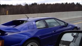 Azure blue Lotus Esprit V8 twin turbo driveby [upl. by Hepsibah983]