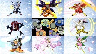 Digimon Adventure tri All Digidestined Digivolutions COMPLETE [upl. by Ettennek]