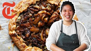 French Onion Soup Galette With Sue Li  NYT Cooking [upl. by Tomchay956]