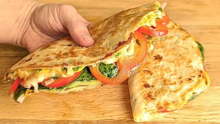 Incredibly Quick Breakfast Ready in 5 Minutes 2 easy and delicious tortilla recipes [upl. by Llerred]