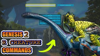 Ark R Creature Commands  Spawn in 7 NEW Ark Genesis R Creatures R Bronto FAllo Carno and More [upl. by Ydderf]