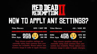 HOW TO USE ANY GRAPHICS SETTINGS 2GB4GB VRAM  RED DEAD REDEMPTION 2 [upl. by Turmel870]