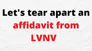 Lets tear apart an LVNV affidavit [upl. by Marteena]