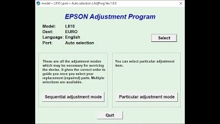 How to Reset Epson L810 and L850 [upl. by Eedyah]