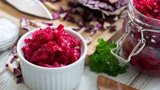 Easy and simple homemade sauerkraut recipe l How to make the easiest fresh sauerkraut [upl. by Aivitnahs]