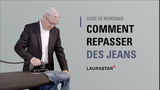 Comment repasser des jeans   Guide de repassage Laurastar [upl. by Nimaynib]