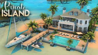 PRIVATE ISLAND HOUSE  3 Bdr  4 Bth  NO CC  The Sims 4 Speed Build [upl. by Farron]