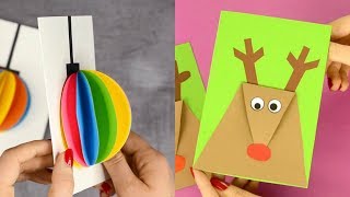 Christmas Cards Ideas  How to make creative handmade Christmas cards [upl. by Modeerf]