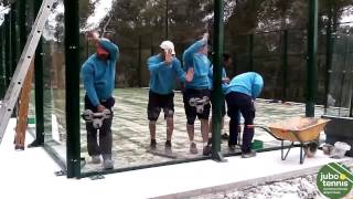 Installation of padel court by JUBO PADEL  Construccion pista de padel [upl. by Floss]