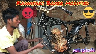 Motorcycle engine golden colour modified  Kawasaki boxer restoration engine repair motorcycle [upl. by Odraccir]