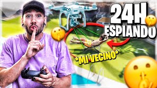 24 HORAS ESPIANDO a mi VECINO con un DRON 🤫👁️ ESTO FUE LO QUE GRABÉ jajalex3 [upl. by Mel]