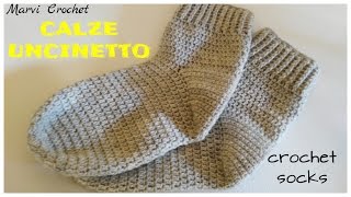 Tutorial calze alluncinetto tutorial crochet socks [upl. by Hirsh]