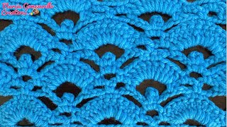 TEJIDOS A CROCHET Punto de Encaje HOW TO CROCHET Lace [upl. by Darci647]