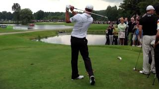 Schüco Open 2012  3rd Hole  Dustin Johnson  Moritz Lampert vs Martin Kaymer  Benedict Staben [upl. by Akzseinga]