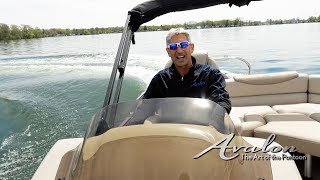 8 How to Accelerate amp Turn a Pontoon Boat  2017 Avalon Luxury Pontoons [upl. by Monteria198]