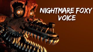 FNaF Nightmare Foxy Voice animated [upl. by Etrem]