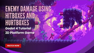 Enemy Damage using Hitboxes and Hurtboxes  Godot 4 Tutorial  Pt 13  2D Platform Game [upl. by Ecneps626]