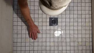 How to tile a shower pan floor  DG [upl. by Anerbas]