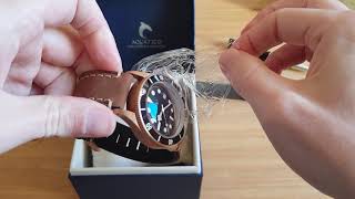 Watch Unboxing  Aquatico Sea Star Bronze watch [upl. by Lisk]