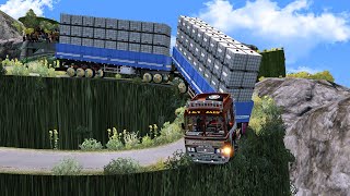 JK Ashok Leyland Lorry X Brazilian Trailer style  the most dangerous road  Euro Truck Simulator 2 [upl. by Airehs]