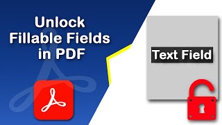 How to unlock fillable fields in pdf using Adobe Acrobat Pro DC [upl. by Koosis]