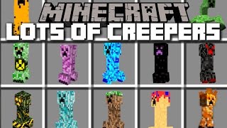 Minecraft LOTS OF CREEPERS MOD  PLAY WITH PLENTY OF DIFFERENT ELEMENTAL CREEPERS [upl. by Nnaael451]