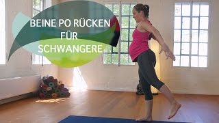 Workout für Schwangere Beine Po Rücken  FlexibleFit [upl. by Josee876]