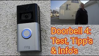 Ring Doorbell 4  Installation  Montage Test Tipps amp Infos in deutsch  HDKlingel vom Amazon [upl. by Julide473]