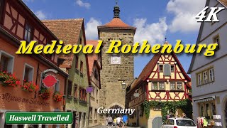 Rothenburg ob der Tauber Medieval Walled Old Town  Germany 4K Travel Video [upl. by Susanetta420]