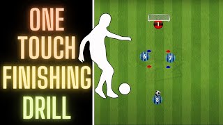 One Touch Finishing Drill  Off The Ball Movement  FootballSoccer U9 U10 U11 U12 [upl. by Retniw]