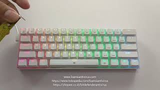 REVIEW KEYBOARD MECHANICAL REDDRAGON REDRAGON DRAGONBORN WHITE K630W RGB TOKOPEDIA LISENSIANTIVIRUS [upl. by Agneta]