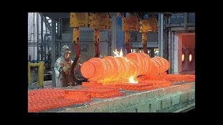 Dangerous Biggest Crankshaft Forging Process in Metal Heavyweight Forging Factory Germany US China [upl. by Silloc310]