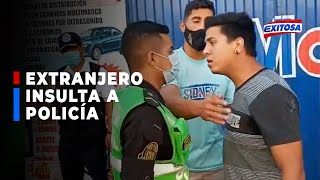 🔴🔵Surco Intervienen a extranjero que insultó e increpó a policía por resistirse a dar su identidad [upl. by Alleunam]