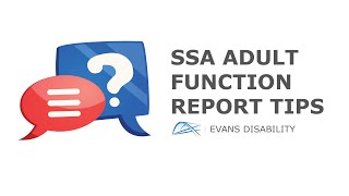 SSA Adult Function Report Tips [upl. by Lacym]