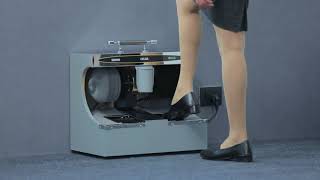 Automatic Shoe Shining Machine with sole cleaner DSPM0007 [upl. by Wiley650]