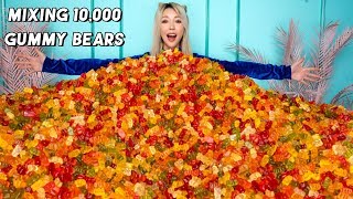 Mixing Together 10000 Gummy Bears Into One Giant Gummy Bear [upl. by Drescher771]