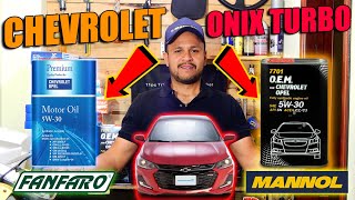 TIENES UN CHEVROLET ONIX TURBO ❓❓ TE INDICO QUE ACEITE USAR 👇👇 5W30 ACEA C2C3 PARA TURBOS 🏎💨 [upl. by Craggy353]